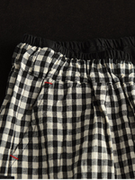 ladies plaid bottom trousers 