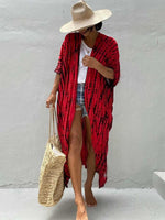 Evatrends cotton gown robe printed kimonos, Outerwear, Nightwear, Rayon, Board Sleeves, Different colors, Tie Dye print