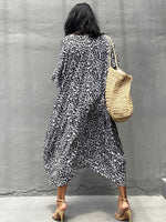 Evatrends cotton gown robe printed kimonos, Outerwear, Nightwear, Rayon, Board Sleeves, Different colors, Leopard print,