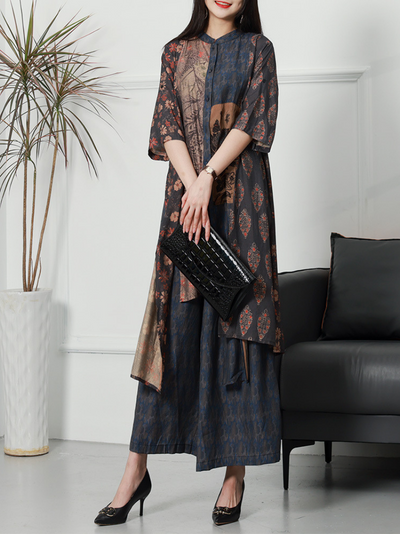 Women's Gray A-Line Dress