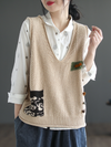 Women's Everyday Cotton V-neck Pullover Sweater
