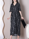 Women's V-neck Midi Dress