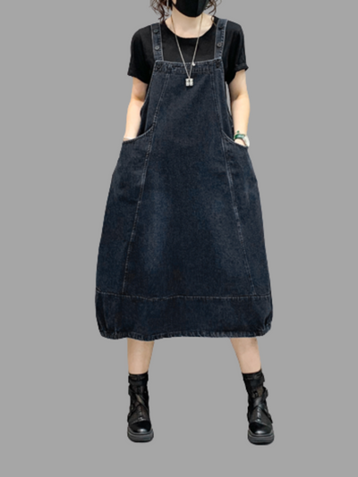 Women's Black Denim Dress