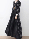 Chalk Bubbles Black Maxi Dress