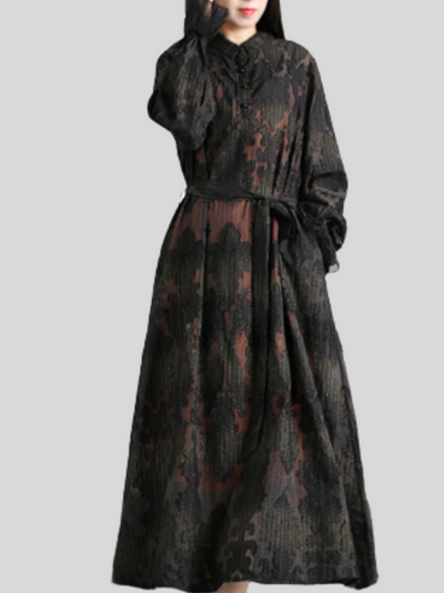 Women's Long Sleeves A-line Dress