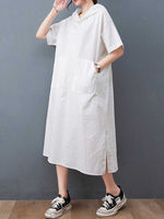 Robe mid de poche à double côté simple
