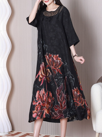 Women's Round Neck A-line Dress