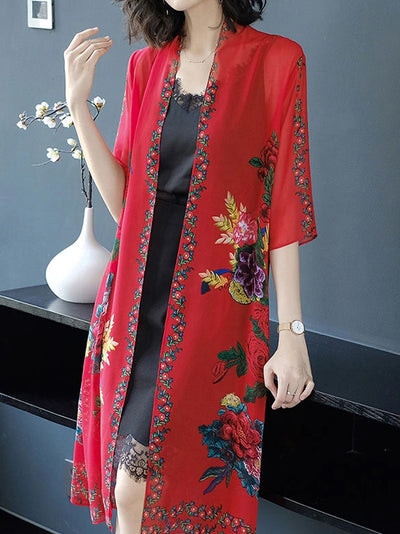 Evatrends cotton gown robe printed kimonos