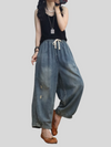 Women's Blue Casual Pants