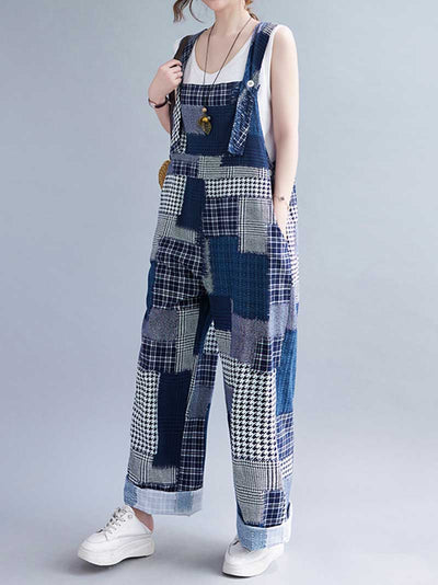 Cotton Sleeveless Blue Overall Dungaree