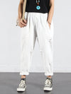 Solid Color Ripped Trouser Pants