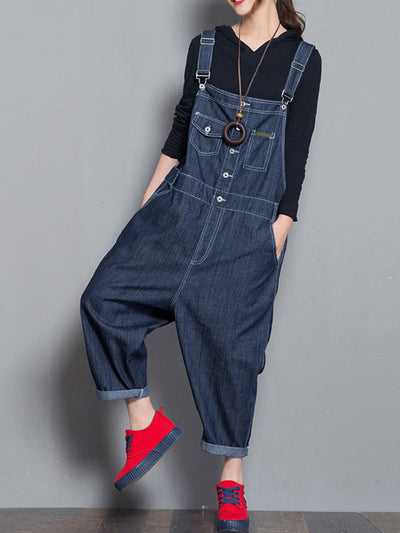 Dungarees, cotton denim, vintage, overall, Pockets