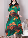 Women's  Green A-line Dress