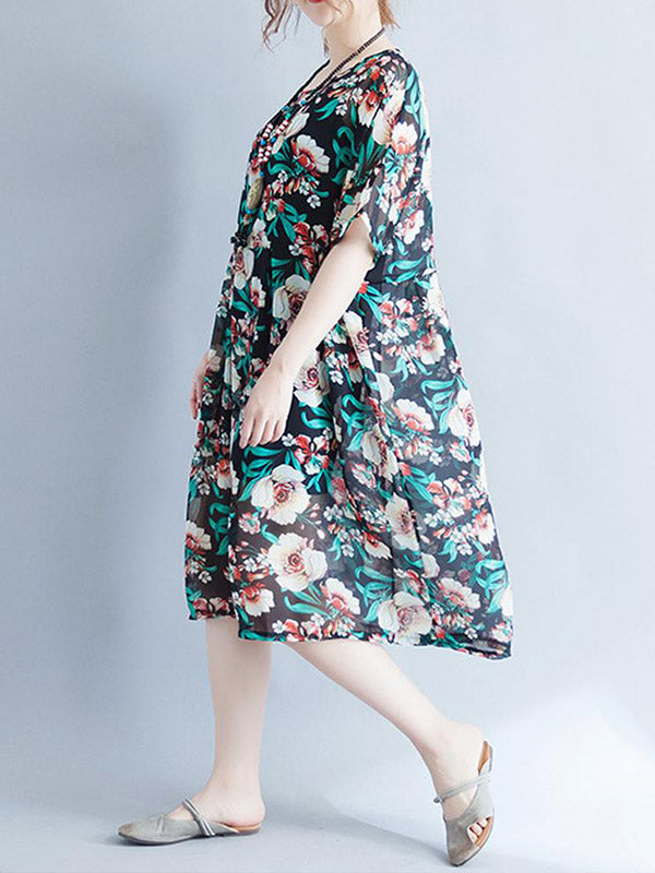 Vestido de smock de alegría floral