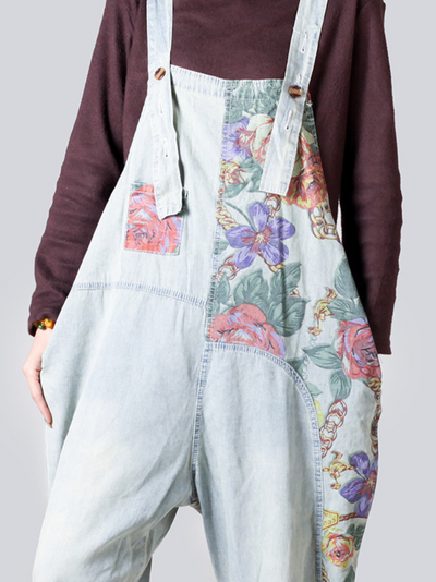 Women's Loose Fitting Dnim Jumpsuits