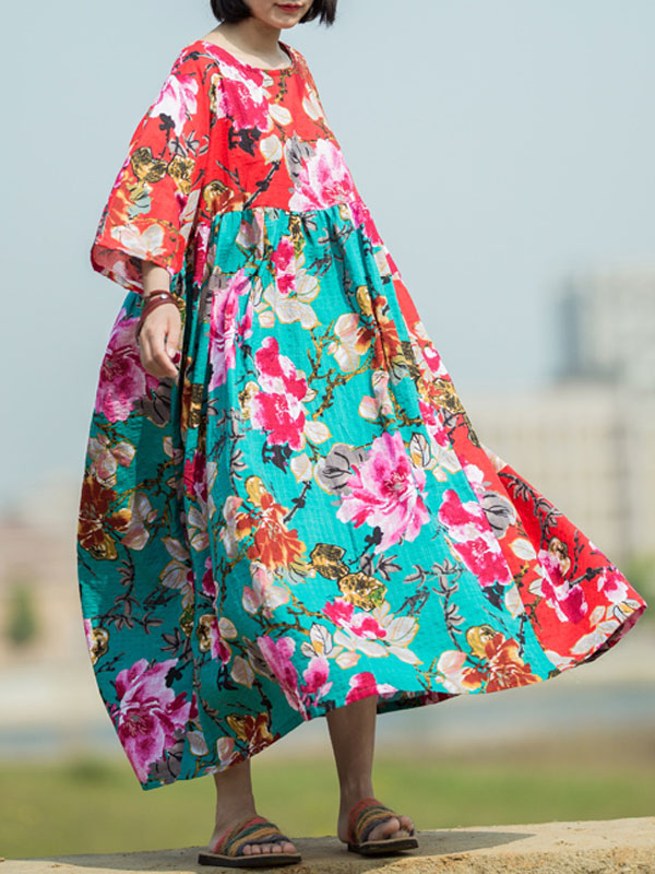 Robe dahlia smock