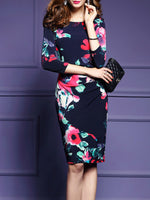 Vestido midi de la flor de la reina
