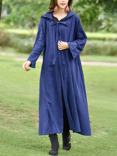 Rose Embroidered with Hat Cape Coat