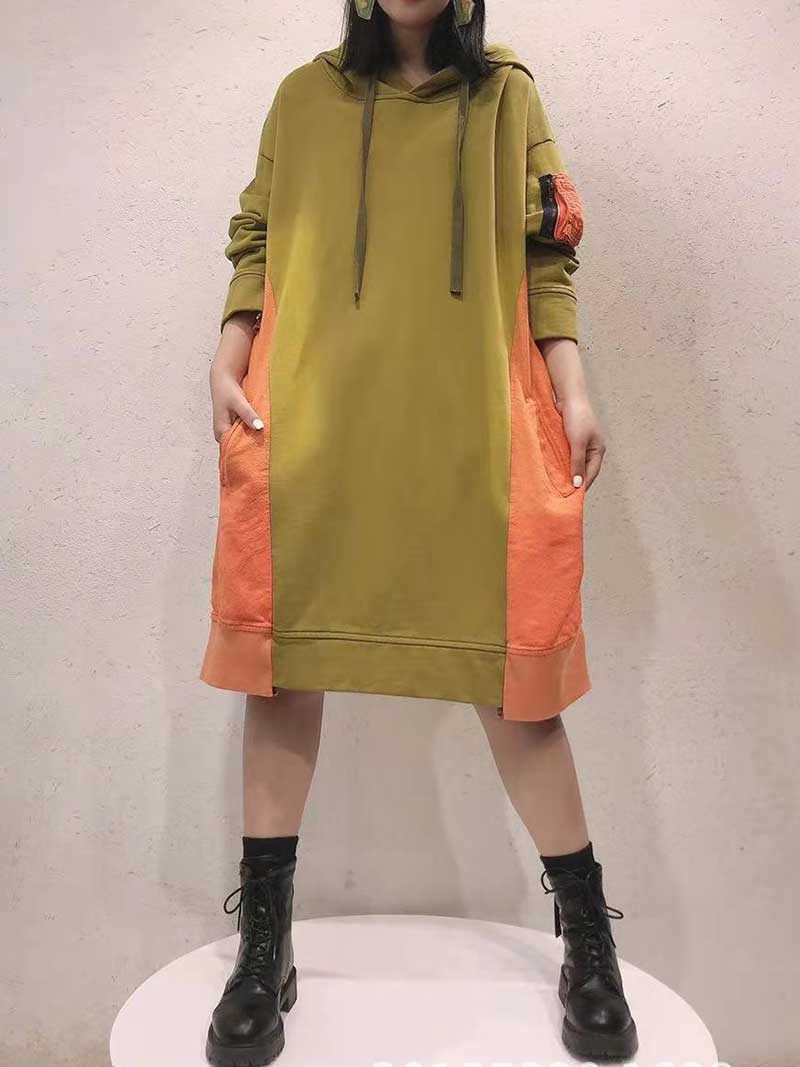 Always And Forever Hooded Midi Sweatshirt Dress