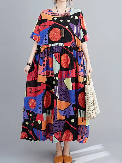 Take A Walk Smock Dress