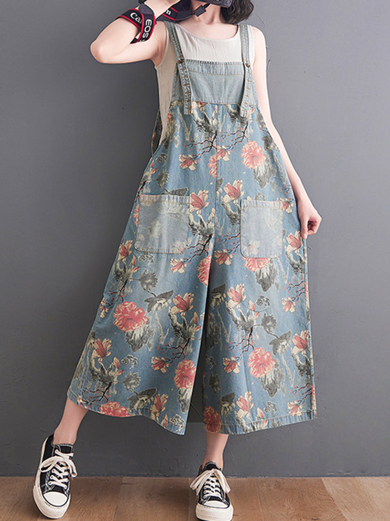 Casual women's denim dungarees