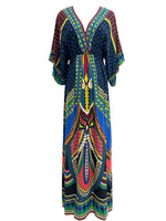 Tara Lee Retro Style Loose Bohemian Maxi Vestido