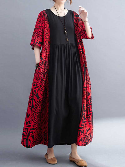 Double Power Printed Smock Dress