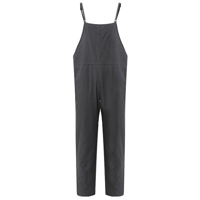 M-5XL Casual Women Side Button Strap Overalls