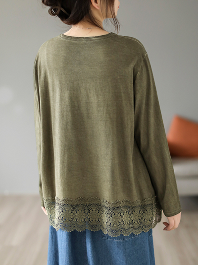 Women's Green Cotton Top