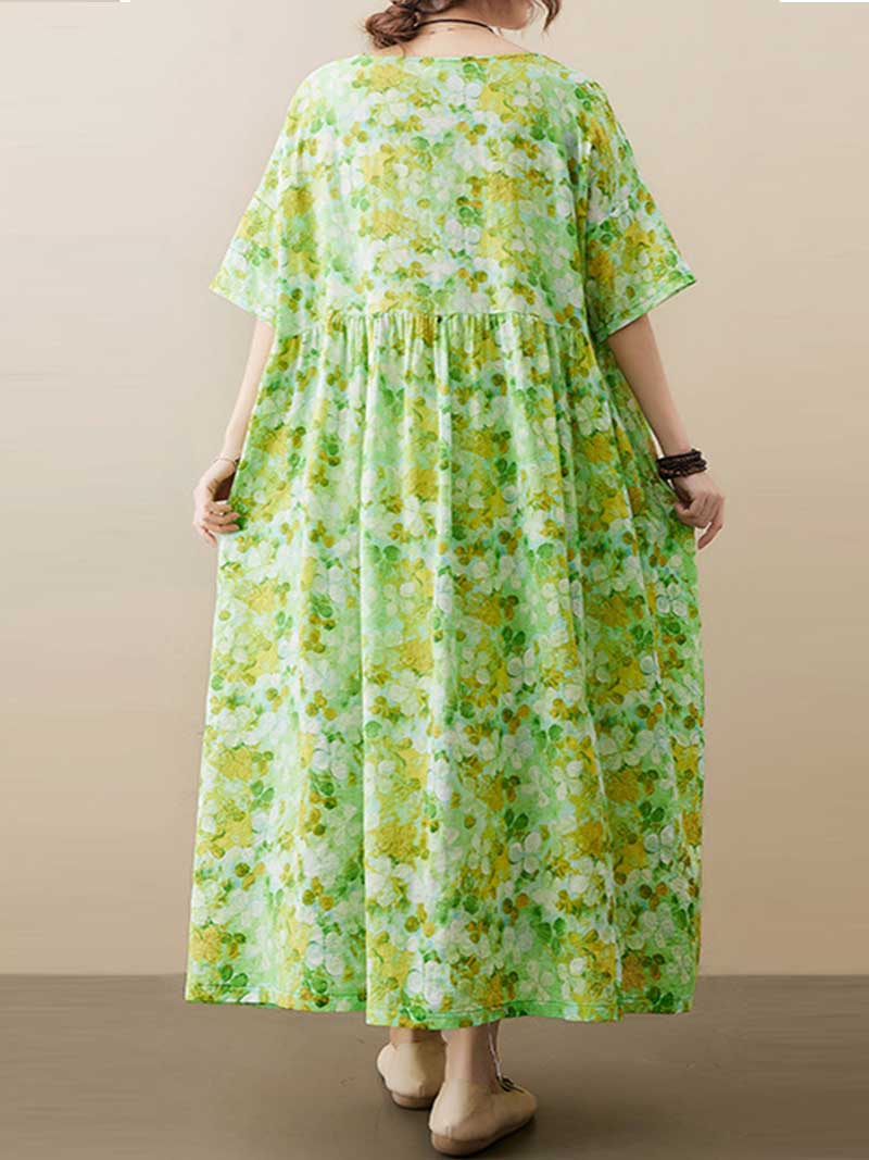 The Leader Floral Printed Smock Dress