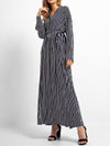 Natasha Basic Stripes A Line Dress