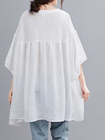 Evatrends Cotton Top, Summer wear, Doll sleeves, Plain top, Round Neck Wear With Jeans pant or Trouser