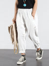 Solid Color Ripped Trouser Pants