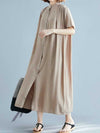 Evatrends Cotton Shirt dress, Short sleeves, Plain Dress, front buttons with open style, Shirt Dress, Different Color