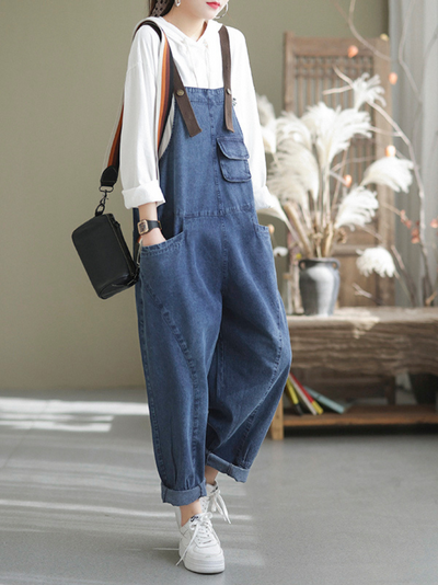 Women's Denim Western Overalls