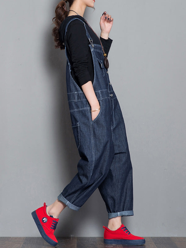 Dungarees, cotton denim, vintage, overall, Pockets