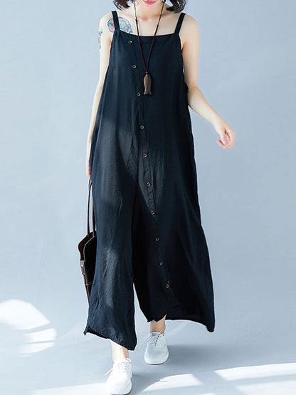 Black Women's Overall Jumpsuit
