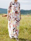 Cotton Half Sleeves Kaftan Dress