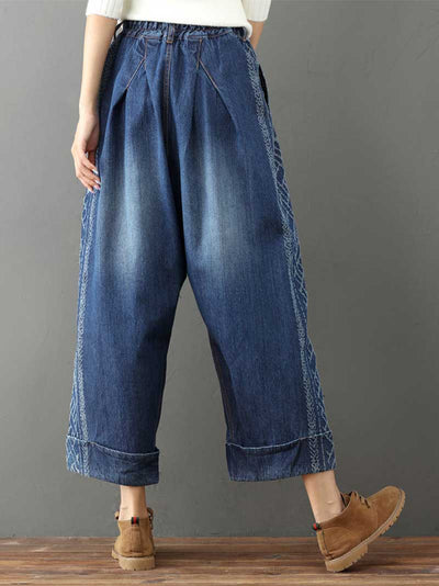 Evatrends Denim Pants, Bottom, Double side Pockets, Ripped, Patch pant, Side Printed, Trouser Pant