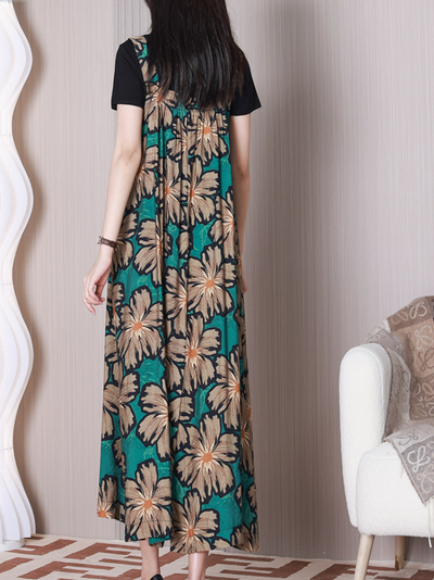 Women's Round NeckSalopette Dress