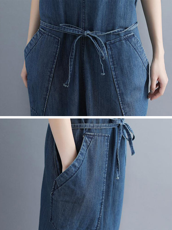 Chic Waist Belt Overall for Women