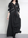 Chalk Bubbles Black Maxi Dress