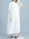 Evatrends Cotton Shirt dress, Short sleeves, Plain Dress, front buttons with open style, Shirt Dress, Different Color