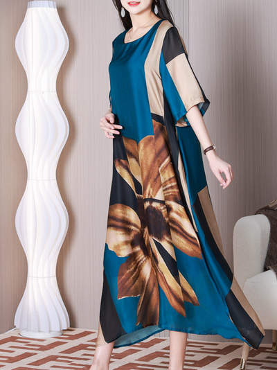 Women's Blue A-line Dress