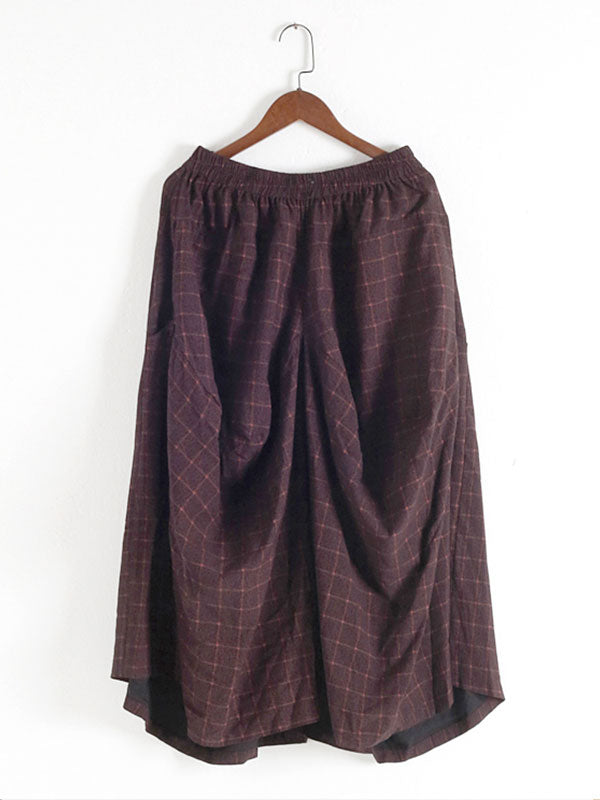 بنطلون شبكي قصير واسع الساق غير منتظم