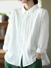 Stay Close Tonight Pleated Lace Shirt Top