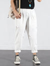 Solid Color Ripped Trouser Pants