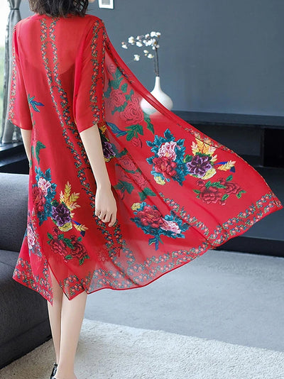 Evatrends cotton gown robe printed kimonos