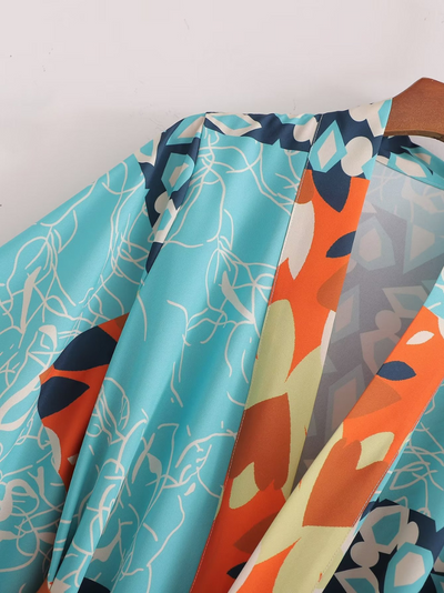 Women's printed  Short Sleeves Kimono