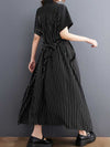 Cotton Tie Style A-Line Dress